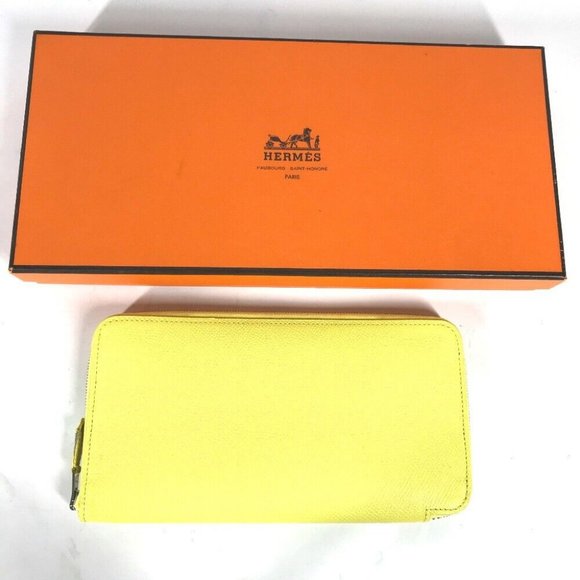 HERMES Long wallet Azap Long Silk-In Zip Around Long Wallet Epsom yellow - Picture 6 of 13